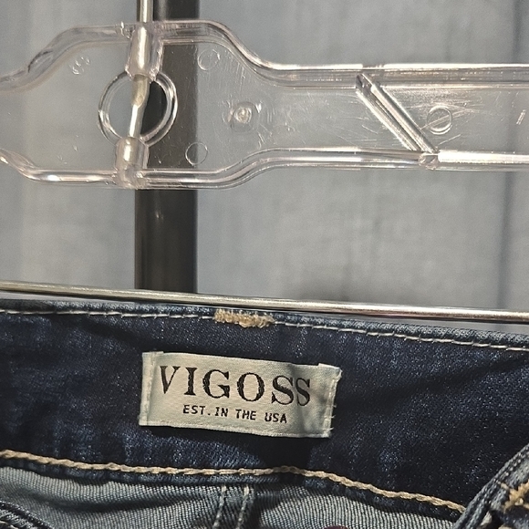 Vigoss Women's Slim Boot Cut Jeans in Faded Distressed Blue Size 14 - Picture 2 of 14